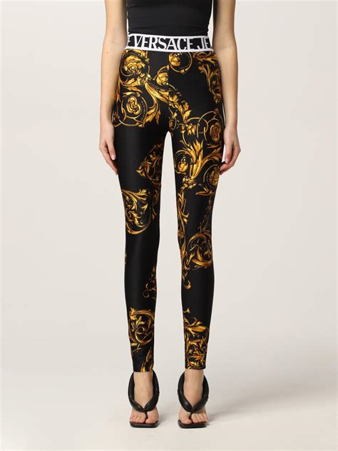 black versace tights|versace couture leggings.